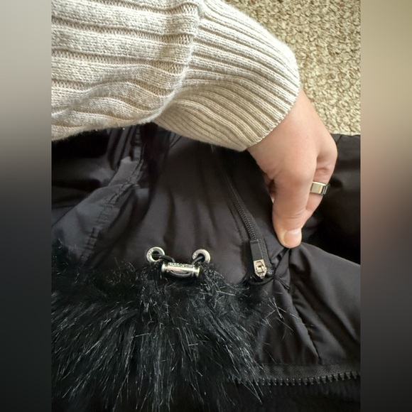 Tommy Hilfiger Quilted Hooded Faux Fur Long Parka Puffer Jacket Size Large - Picture 2 of 15